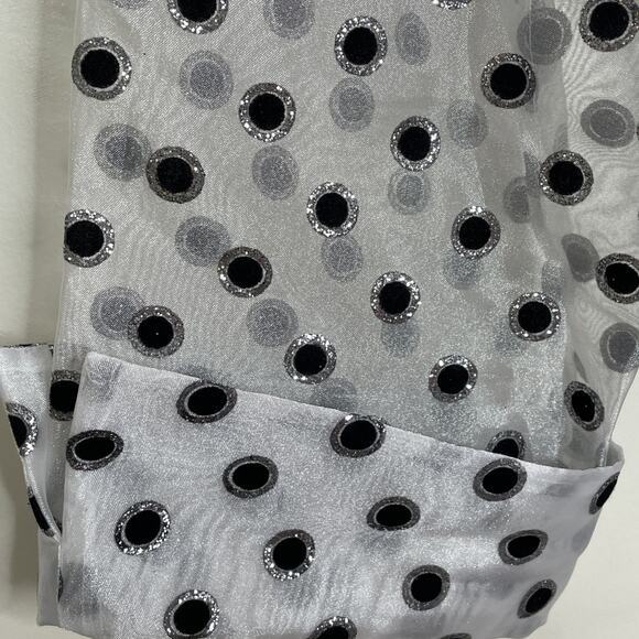 DRESSBARN COLLECTION 12 Collared Sparkly Blazer Rhinestone Clasp WHITE BLACK - Picture 9 of 16